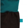 Kids Organic Plush Trousers Brown/Emerald| bingabonga