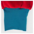 Unisex loose-fitting Trousers Organic Plush Fabric Plain Red/Teal | bingabonga