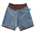 Kids Pull-on shorts light blue/cocoa » bingabonga