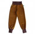 Kids Essential Organic Cotton Plush Trousers Brown | bingabonga