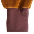 Unisex loose-fitting Trousers Organic Plush Fabric Plain Light Brown/Brown | bingabonga