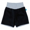 Navy Pull-on Organic Cotton Nicki Shorts with Waistband in Light Blue » bingabonga