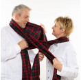 Unisex Scarf checked - mulesing-free Loden » nahtur-design
