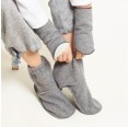 Foot & Wrist Warmer in Fluffy Loden Pure New Wool, light grey » nahtur-design