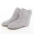 Bed Shoes in Fluffy Loden Pure New Wool, light grey » nahtur-design