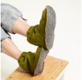Foot Warmer in Fluffy Loden Pure New Wool, moss » nahtur-design