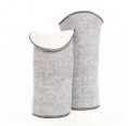 Wrist Warmer in fluffy Loden Virgin Wool, light grey » nahtur-design
