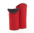Wrist Warmer in fluffy Loden Virgin Wool, red » nahtur-design