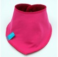 bingabonga reversible bandana bib Plain, eco cotton pink/red