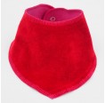 Reversible bandana bib Plain, eco cotton pink/red | bingabonga
