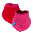 Reversible Baby Bandana Bib, eco cotton pink/red | bingabonga