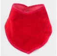 Reversible bandana bib Plain, eco cotton coral/red | bingabonga