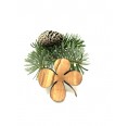 Christmas Olive Wood Hanging Ornament, Shamrock » D.O.M.
