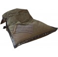 Upcycled beanbag chair of duffle bags - sessio | reditum