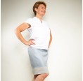 Organic Linen Denim Skirt Light Blue » nahtur-design