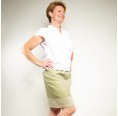 Light Green Organic Linen Skirt » nahtur-design