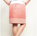 nahtur-design Red Organic Linen Jeans Skirt
