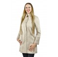 Women alpaca coat Jenny,plain with subtle pattern | AlpacaOne