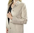 Luxury Alpaca Short Coat Jenny, plain with subtle pattern | AlpacaOne