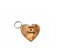 Customizable Olive Wood Key Pendant  HEART » D.O.M.