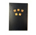 D.O.M. Black Metal Pin Board incl. 5 Olive Wood Magnets