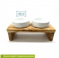Pet Feeding Station DANDY+ elevated Olive Wood Stand » D.O.M.