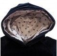 Kids Hoodie made of organic cotton plush, navy with ants print