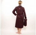 Checked-Red Long-Sleeve Merino Flannel Nightgown Unisex» nahtur-design
