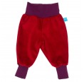 Winter Baby Trousers Organic Nicki Red/Aubergine » bingabonga