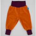 Winter Baby Trousers Organic Nicki Orange/Aubergine » bingabonga