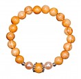 D.O.M. Eco Jewellery Set/Bracelet Olive Wood & Rose Beads