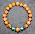 Eco Bracelet Olive Wood & turquoise Beads » D.O.M.