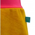 bingabonga girl's balloon skirt organic cotton plush yellow/pink