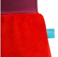 bingbonga Girls‘ bubble skirt eco cotton plush red/aubergine