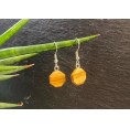 Octagon Cuboid Olive Wood Dangle Earrings » D.O.M.