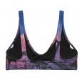 Mix & Match Recycled padded Bikini Top Pink Sundown Alloverprint - back » earlyfish