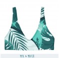 Mix & Match Recycled padded Bikini Top with Monstera Print » earlyfish
