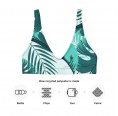 Monstera Print Recycled padded Bikini Top made from rPET » earlyfish