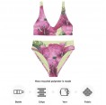Tropical Flower pink/green High Waist Bikini made from rPET » earlyfish