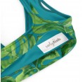 earlyfish » Monstera green/teal Alloverprint Recycled padded Bikini Top
