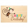 HAPPY Birthday wooden postcard back - Say it with Nature | Biodora
