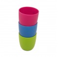 ajaa! Kids Cups from Bioplastics, 3 pack Blue, Lime & Pink