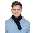 Alpaca Business Scarf, men & unisex knit scarves black | Albwolle