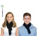 Alpaca Business Scarf, unisex knit scarves black | Albwolle