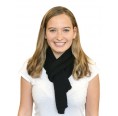 Alpaca Business Scarf, women & unisex knit scarves black | Albwolle