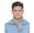 Alpaca Business Scarf, men & unisex knit scarves beige | Albwolle