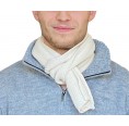 Alpaca Business Scarf, white knit scarf men & unisex | Albwolle