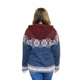 Alpaca sweater with hodd & zip, made in Germany