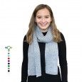 Alpaca Long Knit Scarf for women, men & unisex, grey | Albwolle