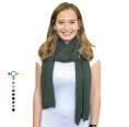 Green Alpaca Long Knit Scarf for women, men & unisex | Albwolle